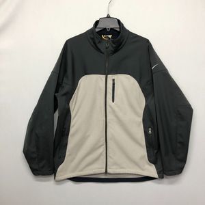 Nike Men Full Zip Fleece Soft Shell Jacket Size XL Extra Large Gray B214 -16